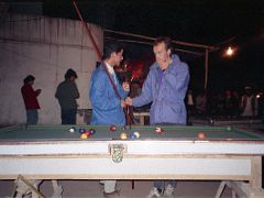 04 Fellow Tourists Play Pool Outside Our Hotel In Kashgar.jpg